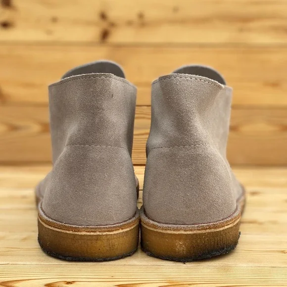 Vtg Clarks Men's Desert Suede Boots 026016 Beige Sand Size US 13 Made In England